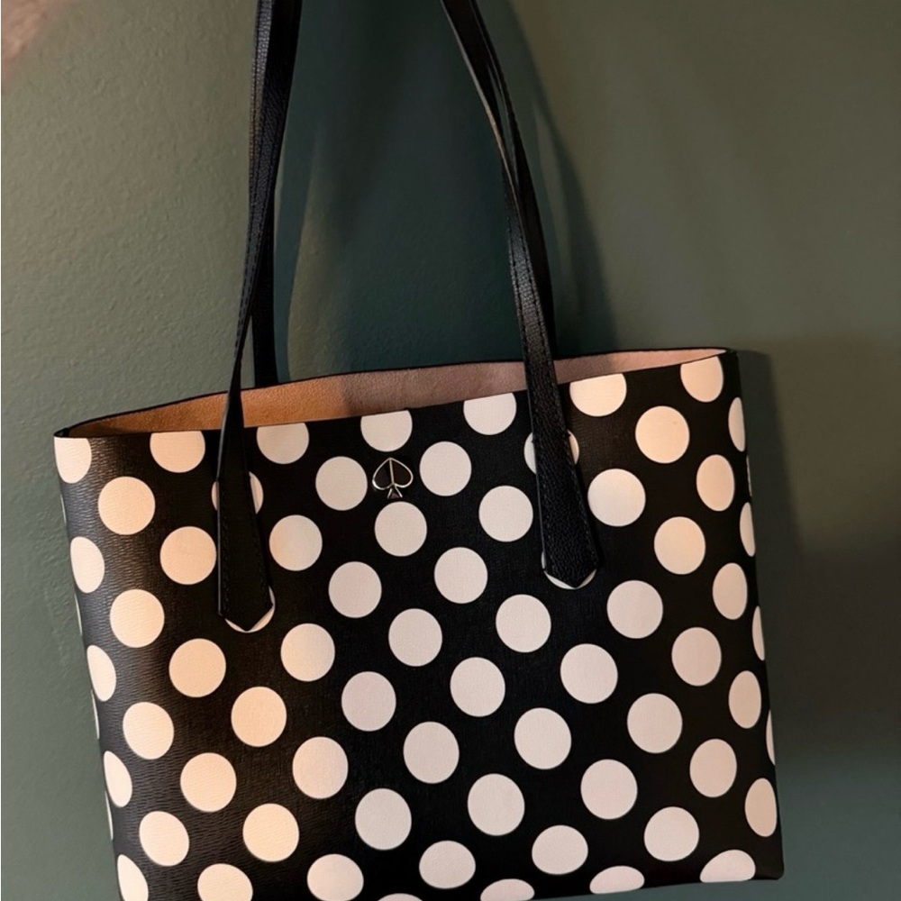 Black and White Polka Dot Tote Bag